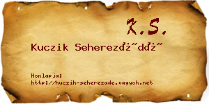 Kuczik Seherezádé névjegykártya